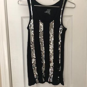 Black Sequin Tank